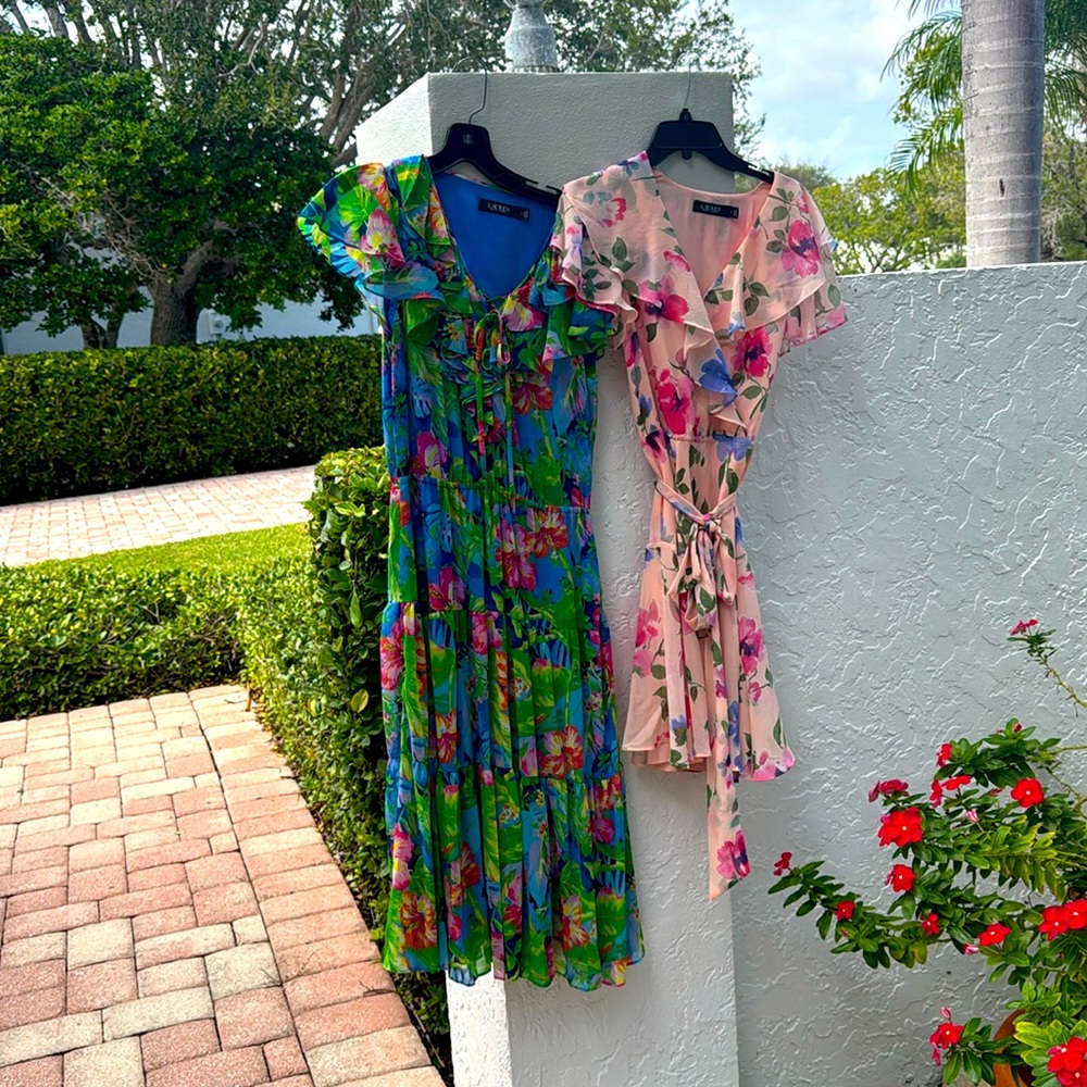 Ralph Lauren georgette floral dresses.